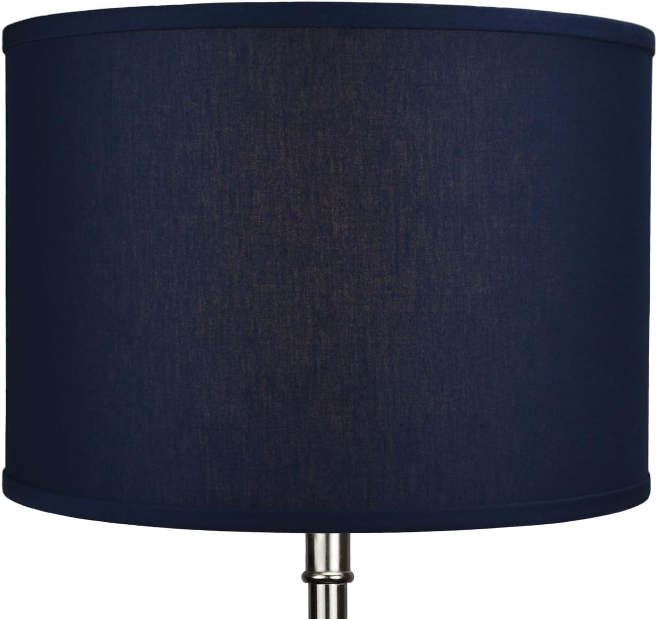 FenchelShades.com 16" Top Diameter x 16" Bottom Diameter 11" Height Cylinder Drum Lampshade USA Made (Navy Blue)