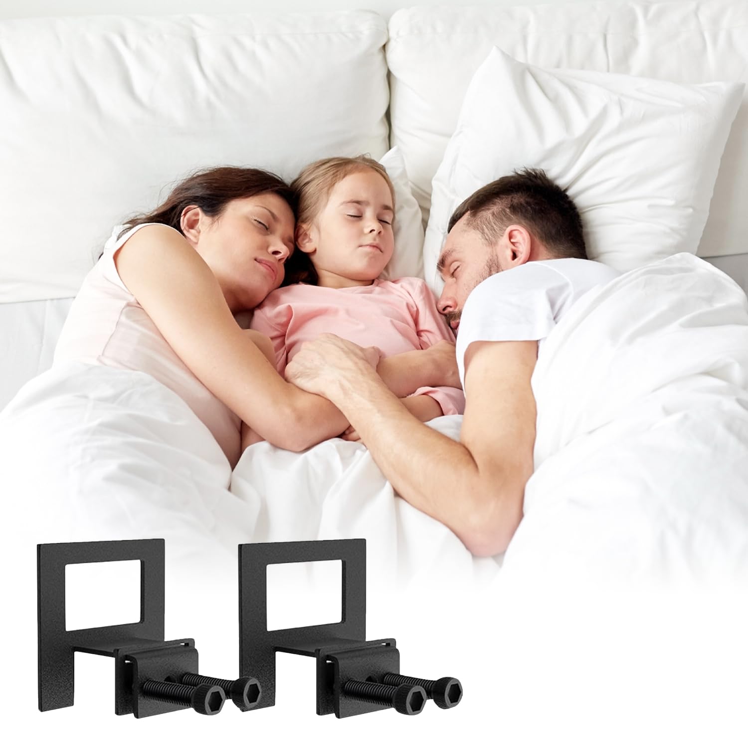 6 Supporti per Materasso per Telaio del Letto, Guarnizioni per Materasso Antiscivolo, Colore Nero, per Materassi Regolabili, in Metallo, per Telaio in Metallo, Tappetino Antiscivolo