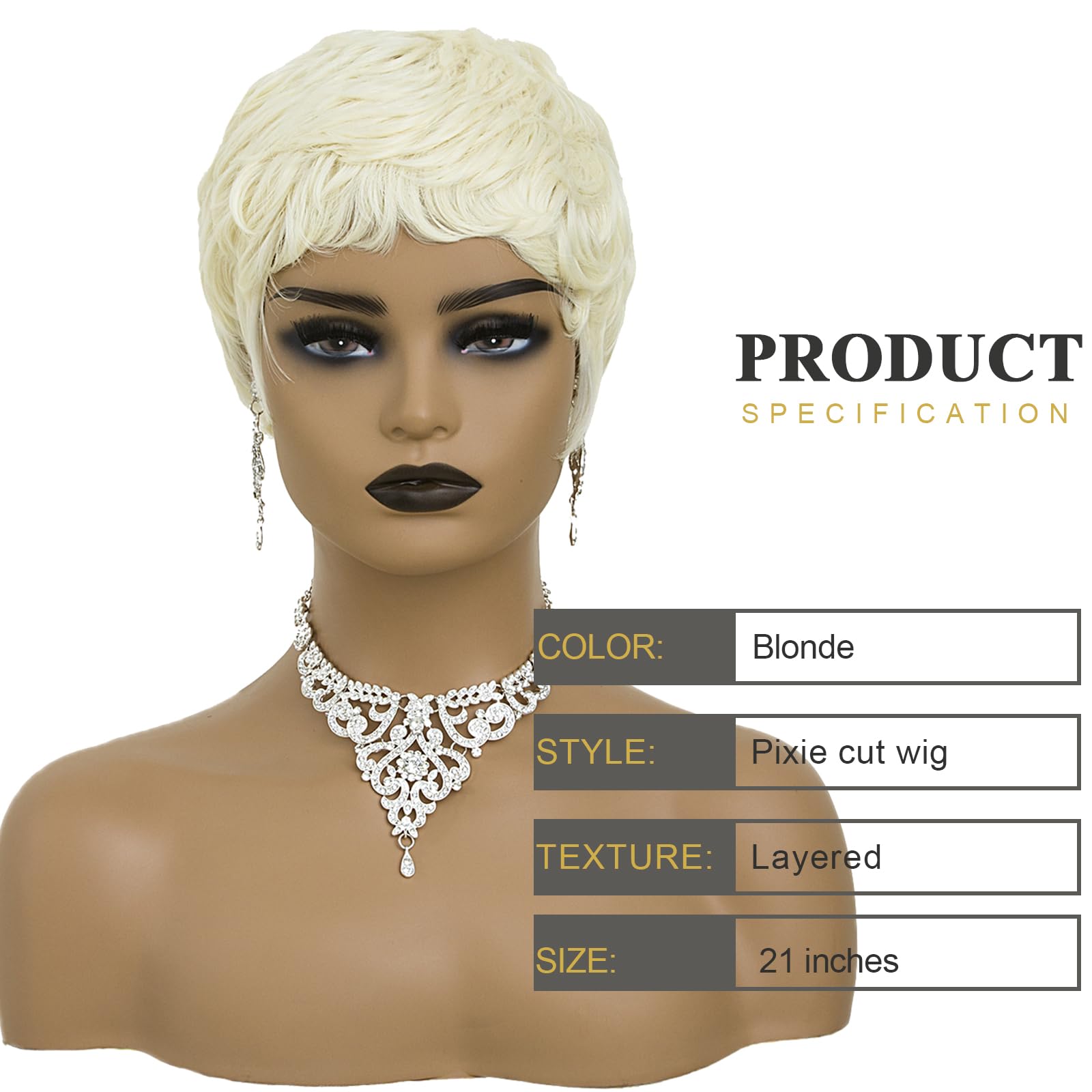 Amazon.com : BOBCOO Short Wigs With Bangs Wigs For Black  display picture 1