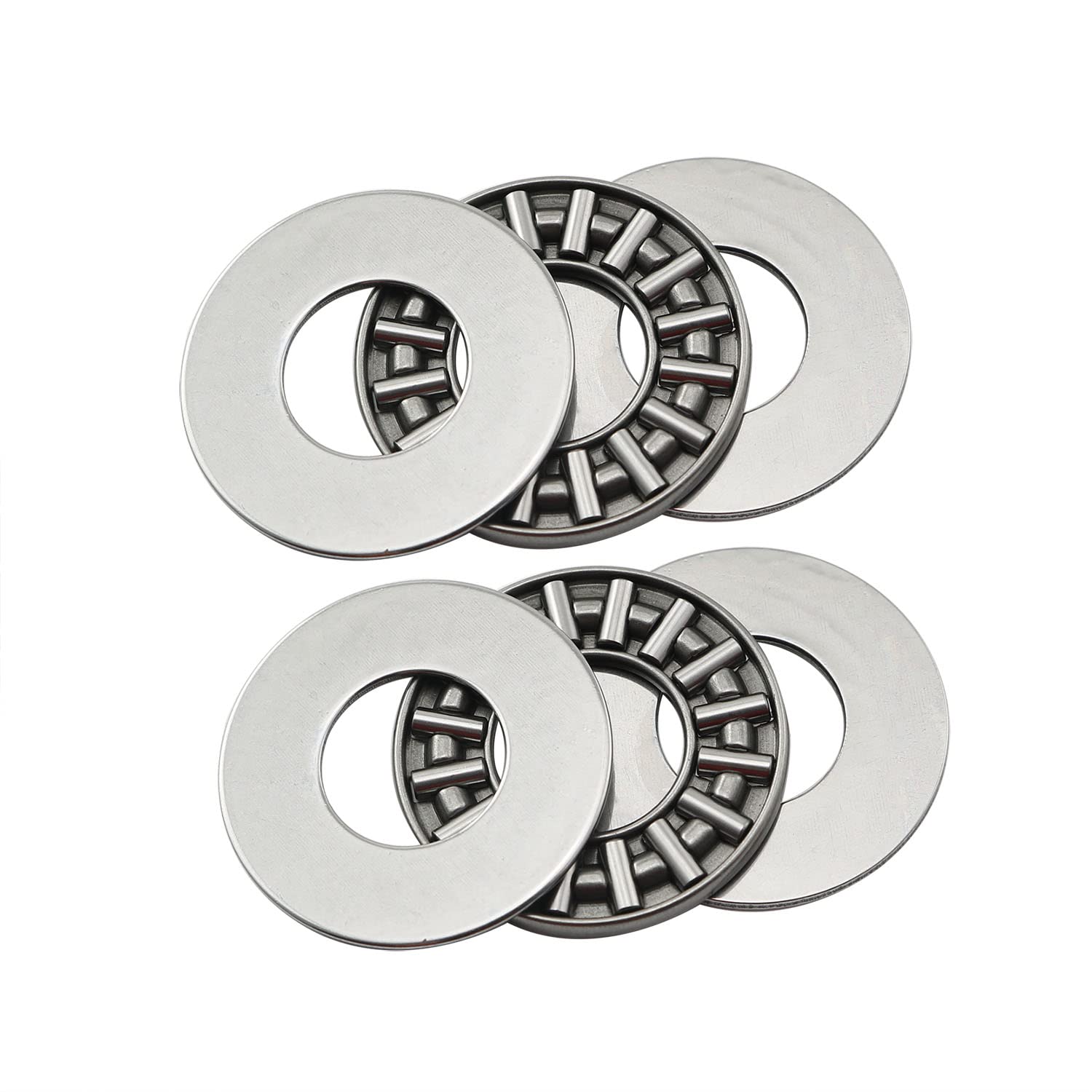 2 Sets AXK5578 Thrust Needle Roller Bearings with Washers 55mm Bore 78mm OD 5mm Width (2 x Bearings + 4 x Washers)