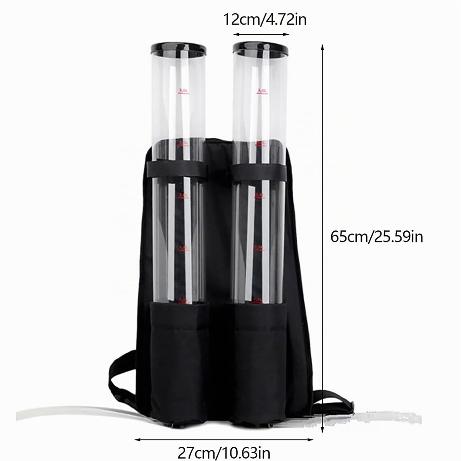 NGARY Distributeur De Boissons À Dos À Double Réservoir avec 2 Sorties | Distributeur De Sac À Dos De Bière De 3 + 3 Litres, Liqueur Liquide De Boisson À Double Baril, Pour Fête En Plein Air