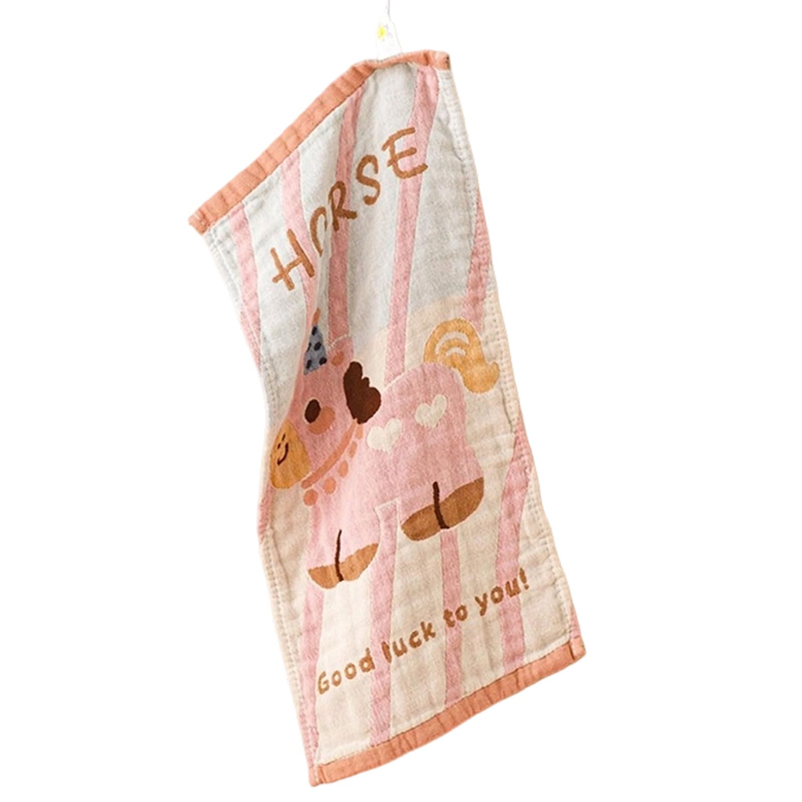 ZEPFJHE Horse Pattern Cotton Gauze Baby Washcloth Breathable Burp Towel Quick Dry Handkerchief for Infants Newborns Bathing Quick Dry Child Hand Towel