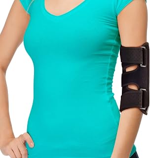 Elbow Splint Tendonitis l Tennis Elbow Brace | Cubital Tunnel Brace Support for Sleeping | Arm Support & Compression Sleeve Immobilizer for Ulnar Nerve Pain Relief | Women & Men Fits Most
