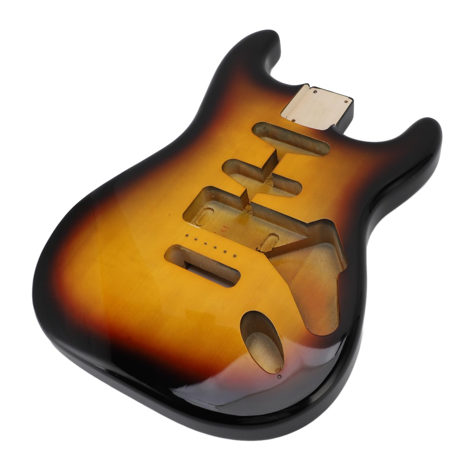Jeffergarden Wysokiej Jakości Korpus Gitary Elektrycznej z Drewna Topoli, Wykończenie Sunburst, do Stylu ST, Zestaw Elektrycznych Gitar Akustycznych Leo HSH ST, ze standardową trasą HSH, Wstępnie