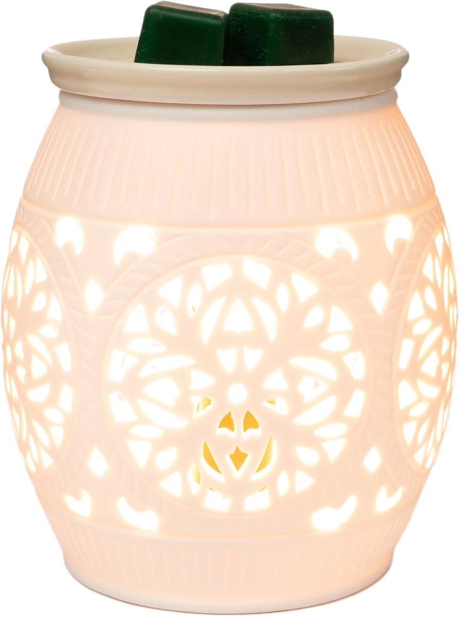 ScentSationals Rococco - Calentador de cera bohemio decorativo para cera aromática derretida | Decoración bohemia del hogar, calentador de cera para velas para una fragancia casera duradera