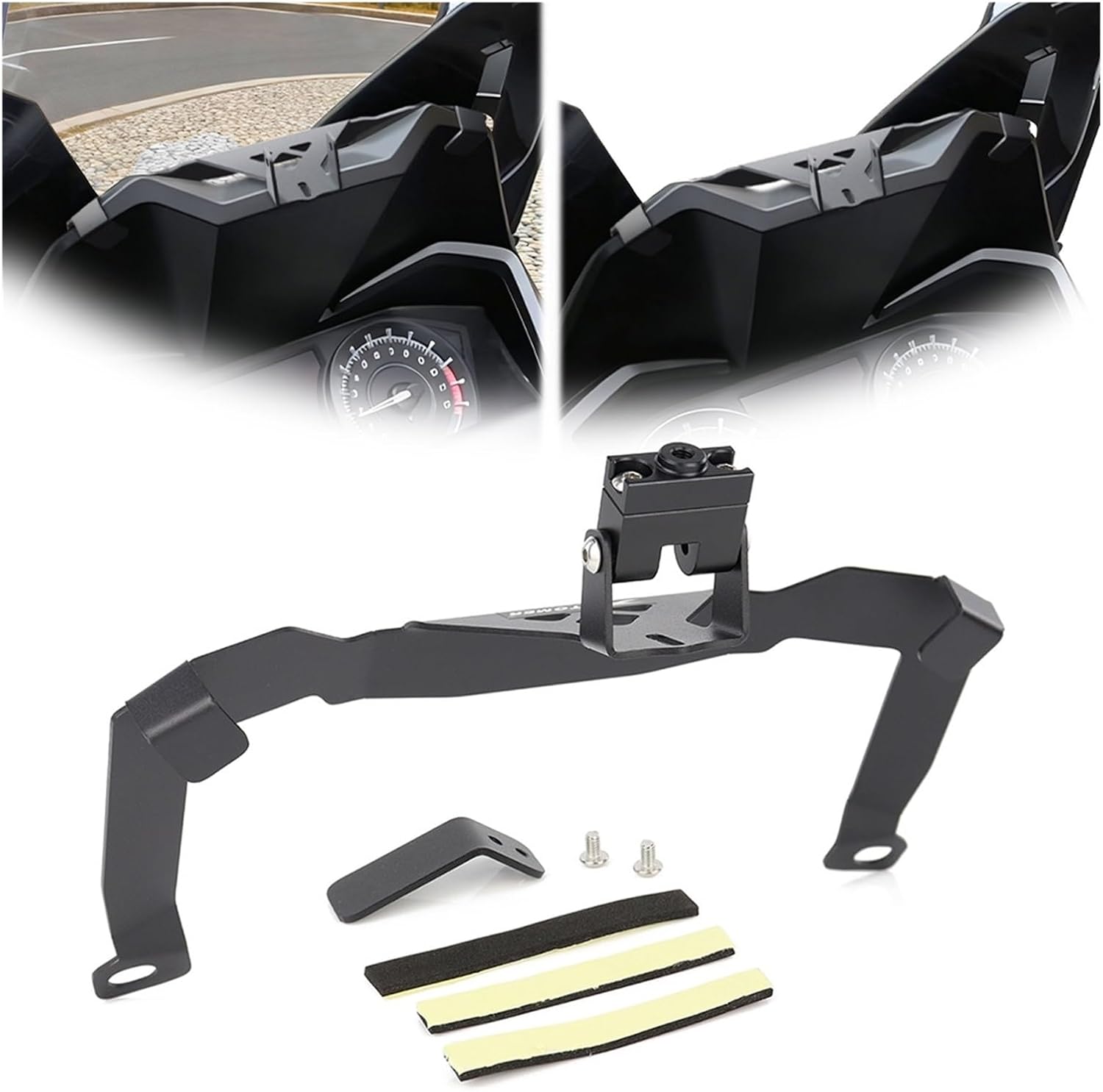 Motorcycle GPS Navigation Mounting Plate Bracket Windshield Phone Stand Holder Compatible with Forza 350 2020-2025 Forza 125 2021-2025(Type 6) image 2