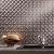 FASÄDE Lotus Decorative Vinyl Backsplash 15 sq ft Kit in Brushed Nickel