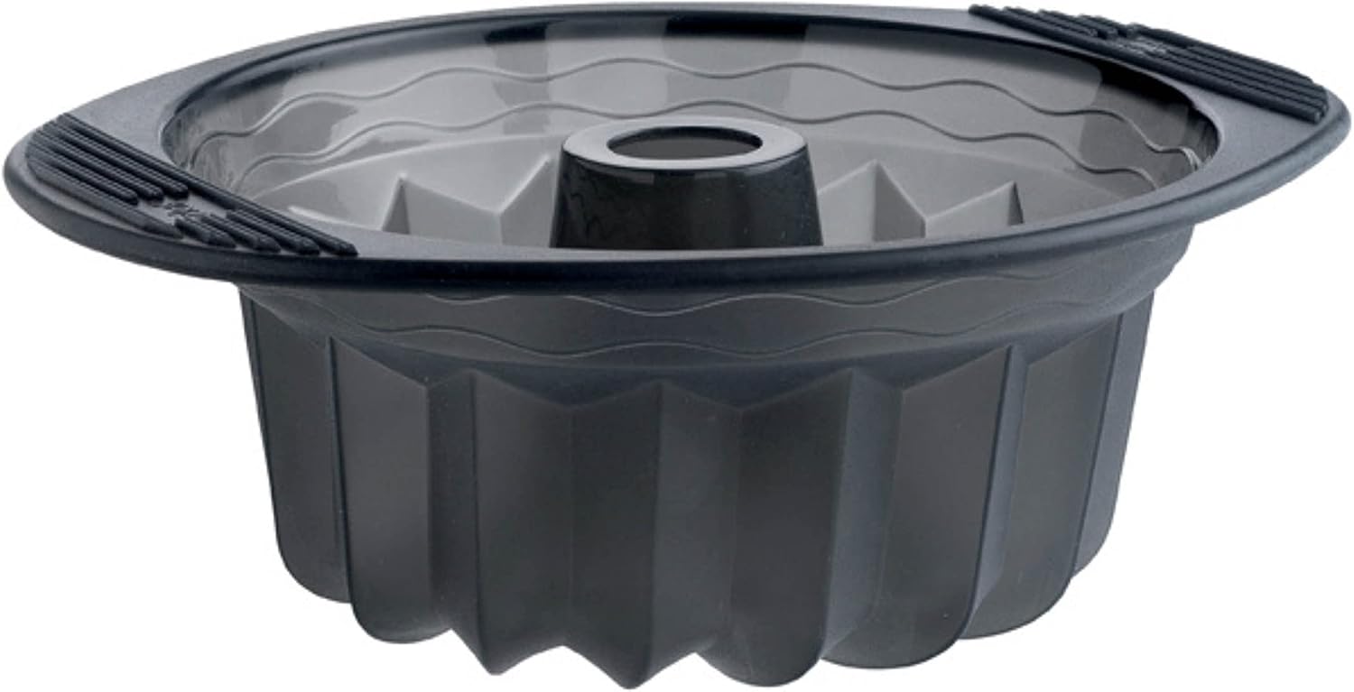 Mastrad Muffin Bundform Baking Pan, Cake Baking Tray Pan with Easy to Remove Molds, Non Stick, Flexible, Durable, Dishwasher Safe - F41414