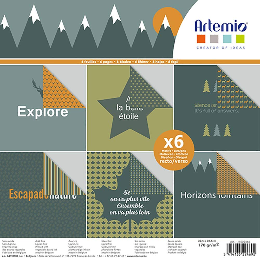 Artemio Pad of 6 Natural Sheets 30 x 30 cm
