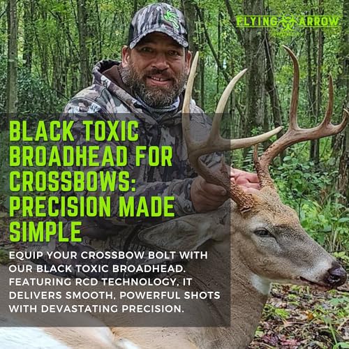 image for Flying Arrow Archery T3100-CB Authentic Patented Toxic Crossbow Broadh