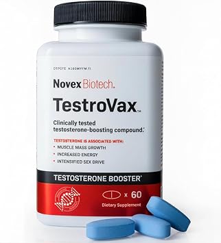 Novex Biotech Testrovax - Best Testosterone Booster for Men - Vitamins for Men - Test Booster - Increase Testosterone Levels in 12 Days* - 60 Count