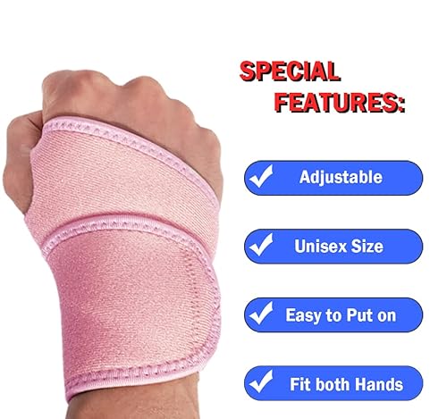 Miniatura 2 de NuCamper Muñequera para túnel carpiano para hombres y mujeres, para mano izquierda y derecha, soporte de muñeca ligero ajustable para tendinitis,