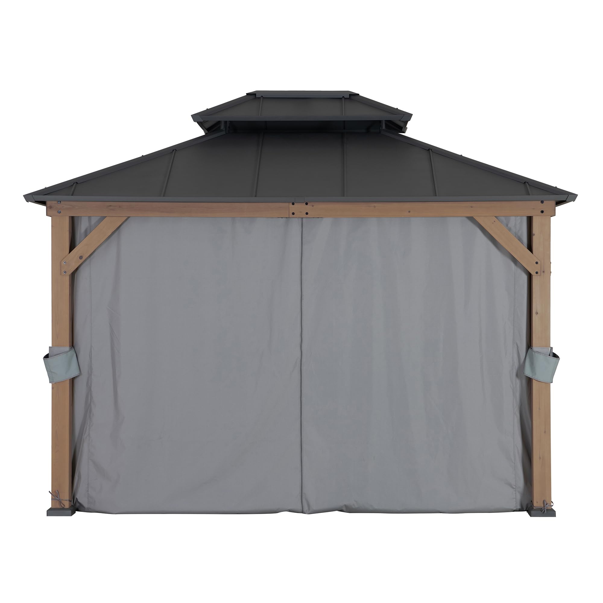 Sunjoy Replacement Curtain for Outdoor Cedar Wooden Gazebo - 3x3.6M, Suitable for A102032602(Not Inculde Gazebo) — image 1