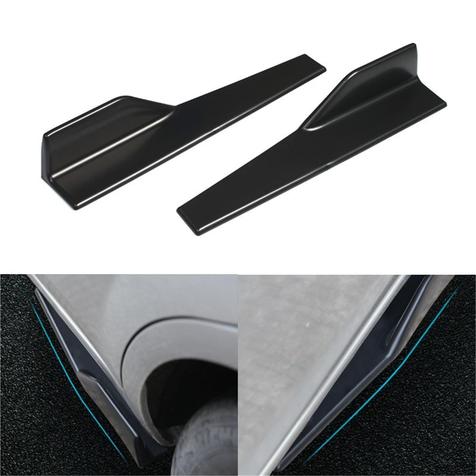 Karoseria Boczna Spódnica Rozdzielacze Wahadłowe Antyzadrapaniowe Winglet 45cm Zderzak Wings