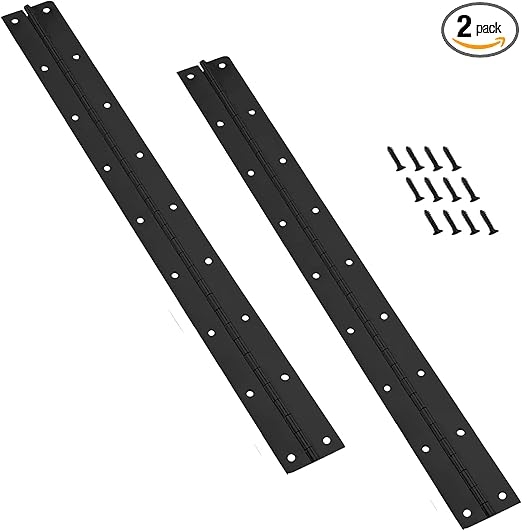 2PCS Continuous & Piano Hinges,18-Inch Heavy Duty Stainless Steel 304 Continuous Hinges Piano Boat Hinges,0.05" Thickness,2" Open Width, Ideal for Folding Cabinet Doors,Piano Cabinets