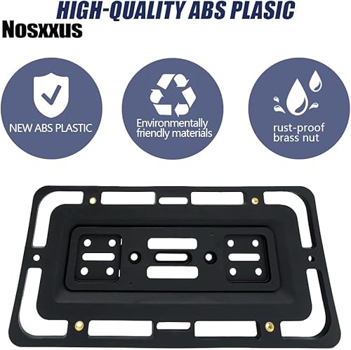 Miniatura 3 de Soporte universal para matrícula, kit de montaje de placa delanteratrasera, soportes para placa de matrícula para automóvil, camión, camioneta, SUV,