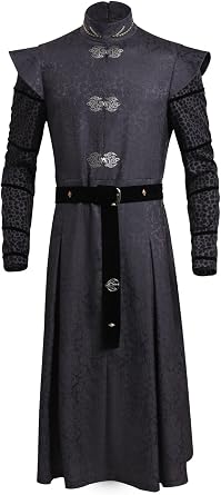 Kucos Prince Daemon Costume Daemon Cosplay Adults Mens Halloween Outfits | Prince Daemon Costume Robe Daemon Cosplay Trench Coat Prince Commander Windbreaker Adults Mens Halloween Outfits