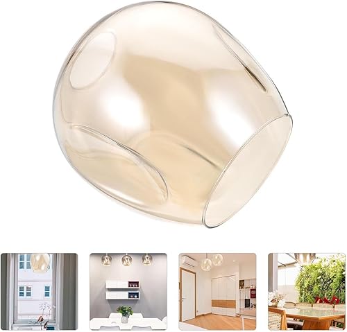 Miniatura 7 de OSALADI Reemplazo de pantallas de lámpara de cristal, pantalla colgante transparente, globos de repuesto para lámpara de cristal, cubierta de