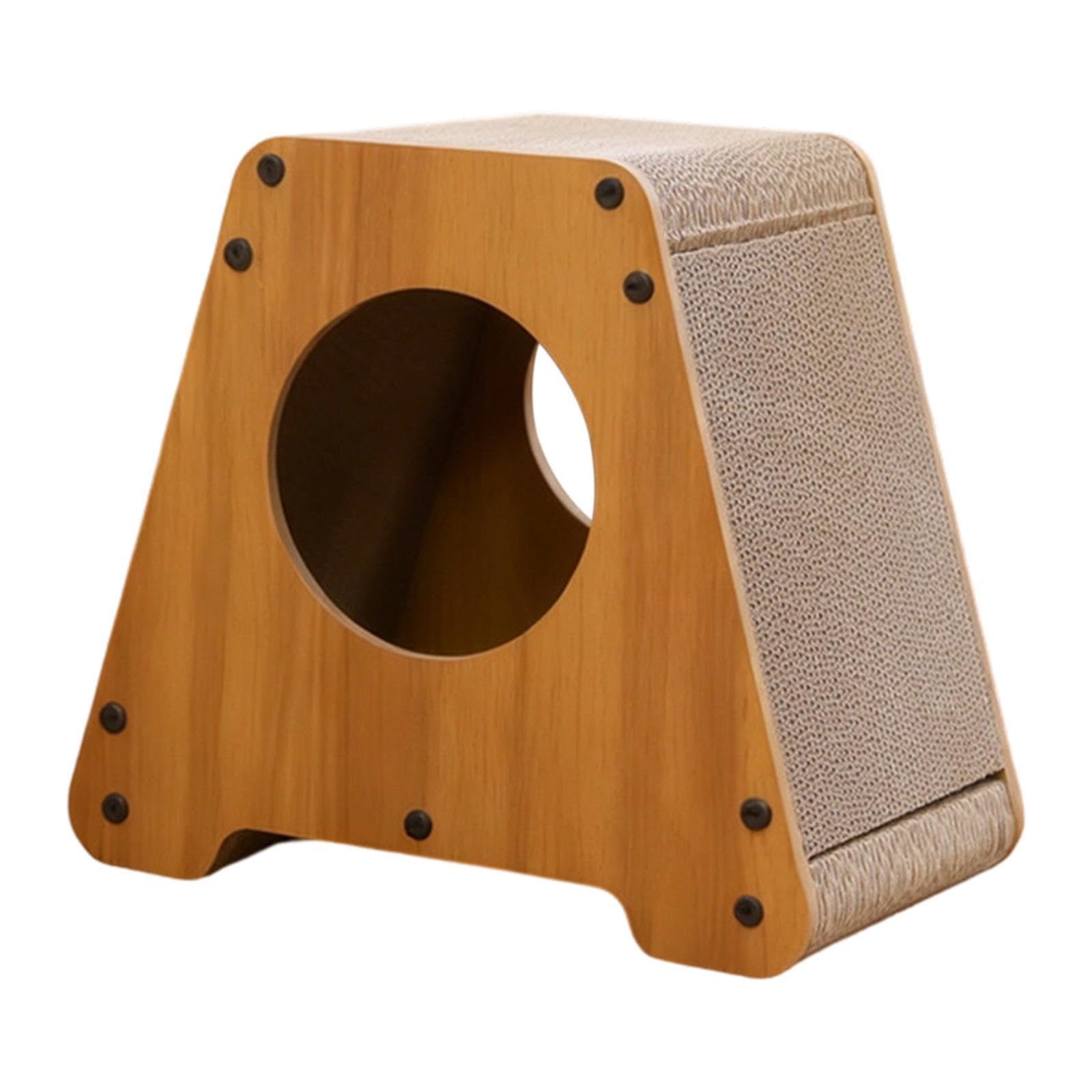 Tiragraffi per Gatti Letto Lounge Cartone MDF Protezione Mobili Base Spessa Zona Relax Adatto a Interni Animali Domestici Riposo Sosta, Nido di Buchi