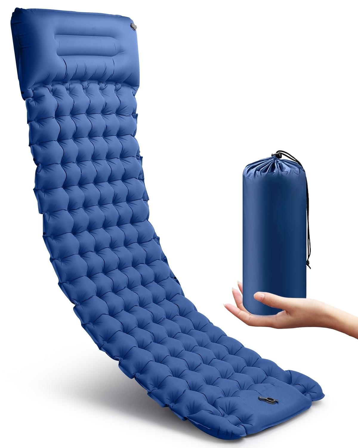 Airoieak Self-Inflating Camping Sleeping Mat with Pillow – 2026 Upgraded Ultralight Waterproof Air Mattress for Backpacking, Hiking & Outdoor Camping