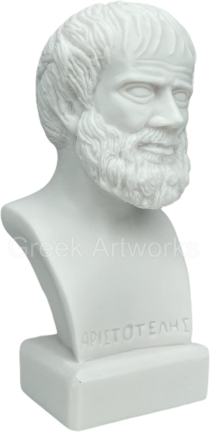 Aristotle Greek Philosopher Scientist Bust Head Statue Sculpture