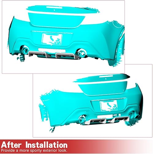 Miniatura 2 de Difusor trasero de fibra de carbono para Subaru BRZ Toyota GR86 Coupé 2 puertas 2022-2023 Cubierta de parachoques trasero Protector de cenefa de