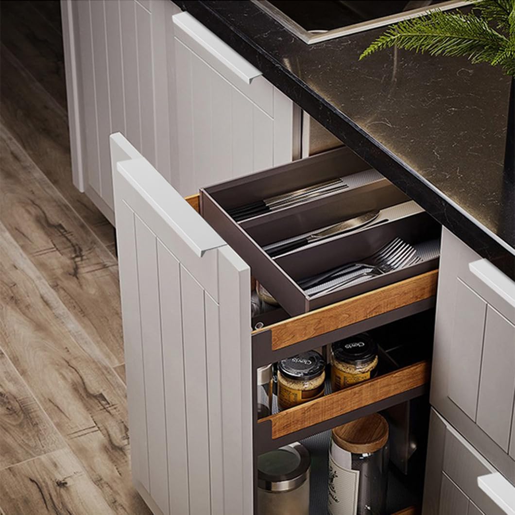 Concealed Handle Modern，White Drawer Pull Handles 2 Pcs Furniture Door Pull Handles Invisible Kitchen Cupboard Pulls Closet Handle, Aluminum Alloy(Length 1200mm)