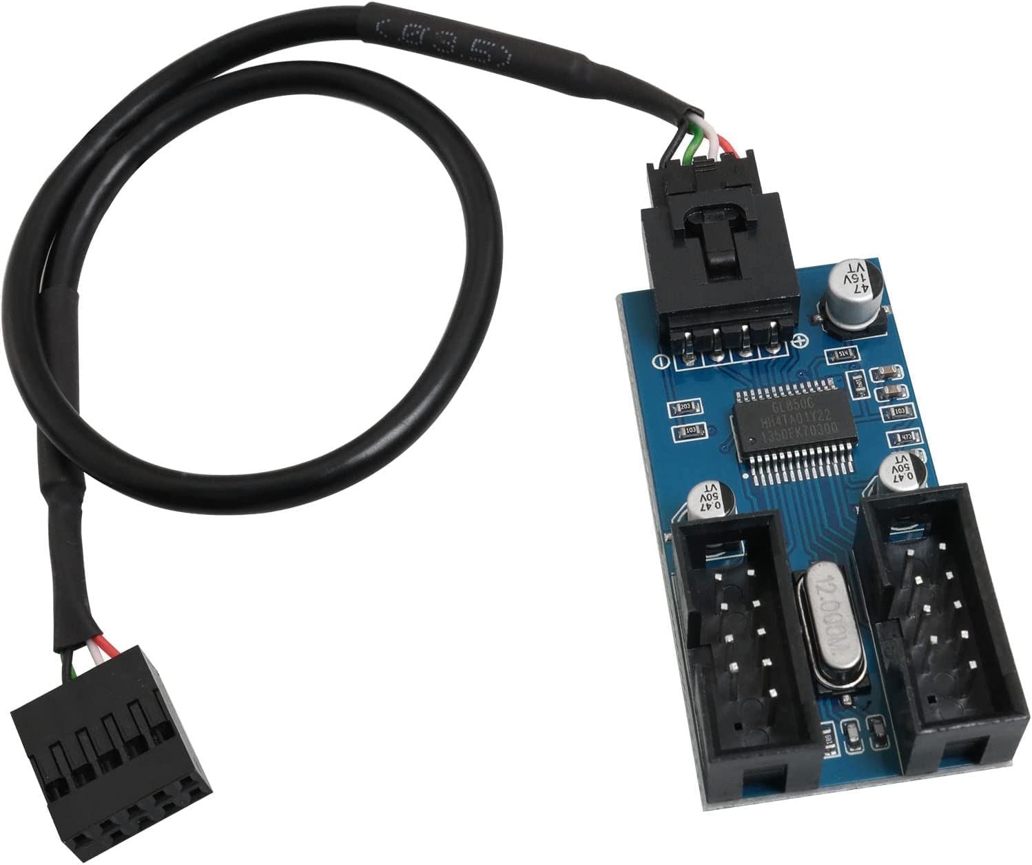 Amazon.co.jp: マザーボード 9ピン USB 1 → 2 ポート 増設 変換