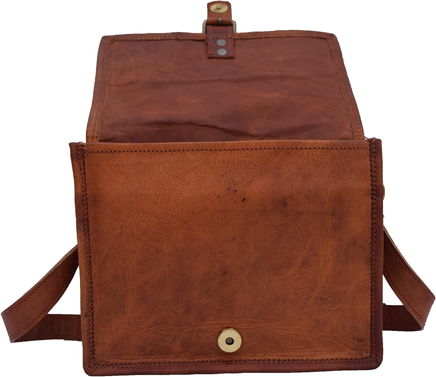 9 Inch Handmade Vintage Full Grain Leather Crossbody Sling Bag Men Women Unisex Teens Purse Wallet Satchel Handbag Messenger Bags