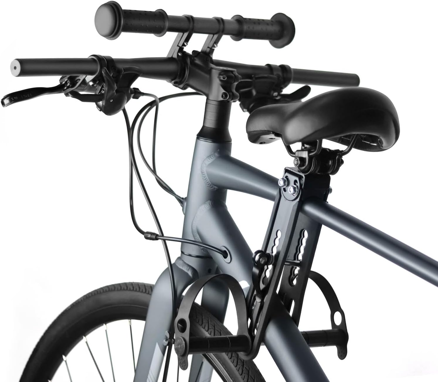 Child Bike Seat Front Mount and Child Handlebar for Mountain Bike Parent-Child Riding, Kid Bike Seat&Kid Handlebar Compatible with All Adult MTB Bike for Family Outdoor Activities