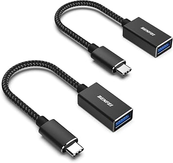 BENFEI USB-C to USB 3.0 Adapter, 2-Pack, Max 5Gbps High-Speed Transfer, Type C to USB-A Conversion, Compatible with iPhone 15 Pro/Max/Pro Max, MacBook Pro/Air 2023, iPad Pro, Galaxy S23, XPS 17 and