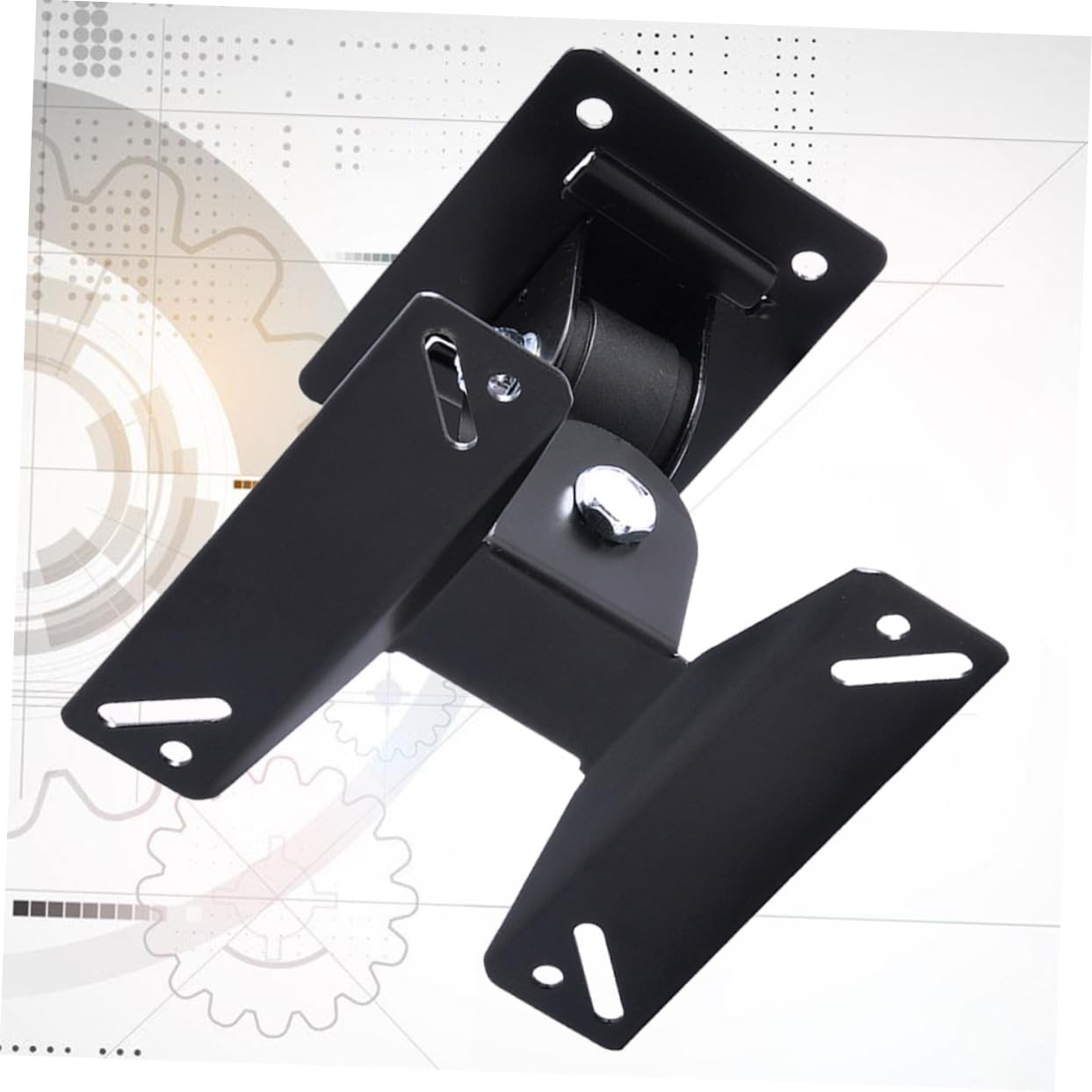 KOMBIUDA Tv Wall Mount Bracket Rotation Holder Fixed Support for Flat Panel Tvs Black Mounting Bracket with Pattern Space-Saving for Home and Commercial Use