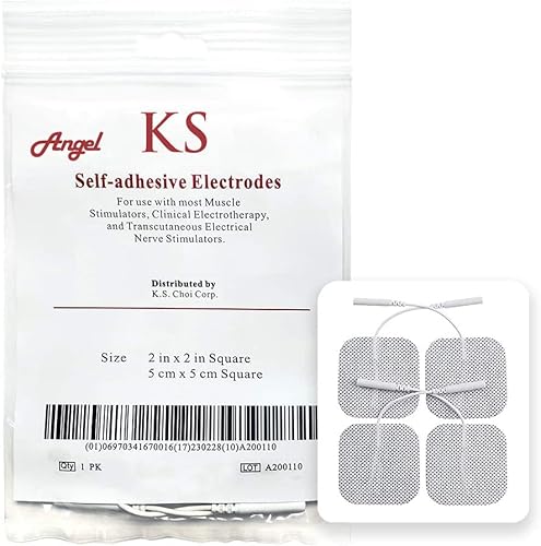 Ks Premium Tens/Ems Unit 40 Electrode Pads 2"X2" In. Reusable Self Stick Gel Carbon Electrodes #TOP1