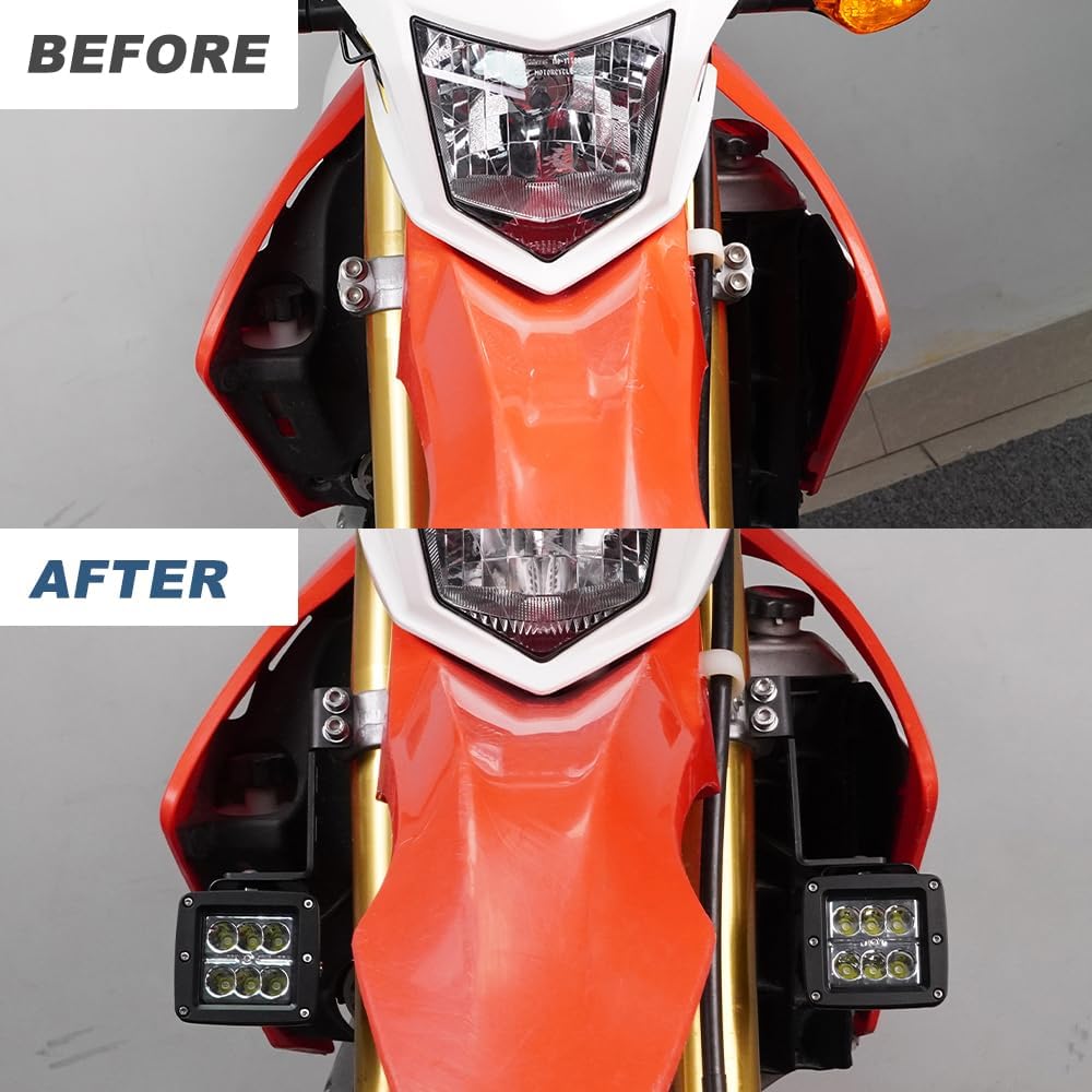 Xitomer 4mm Steel Motorcycle Auxiliary Light Mount, Fit for Rally CRF250L / Rally 2012-2020 , Auxiliary Light Bracket Led Light Mounts