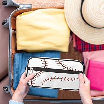 Travel Toiletry Bag for Boys Kids - Baseball Waterproof Hanging Cosmetic Hygiene Bags Lightweight Large Shave Kit for Toiletries Accessories Bathroom Stuff, Gifts for Men