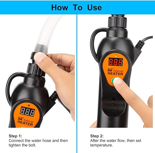 Aquarium External Heater in-Line Fish Tank External Heater 300W for Canister Filter