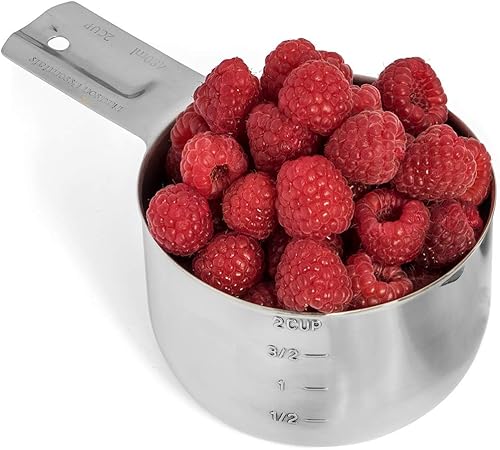 Miniatura 5 de Hudson Essentials Juego de tazas y cucharas medidoras de acero inoxidable (1 pieza, 2 tazas)