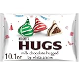 HERSHEY'S HUGS Milk Chocolate and White Creme, Christmas Candy Bag, 10.1 oz