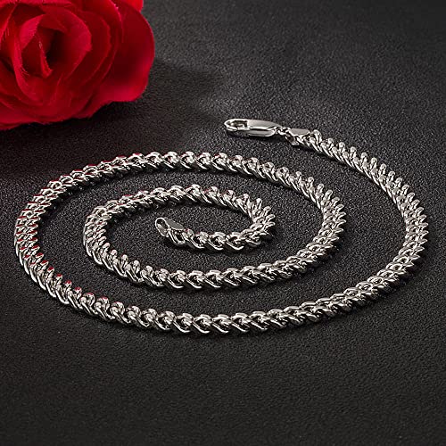 Meilanduo 925 Sterling Silver Solid 6Mm Miami Cuban Chain Curb Link Chain Necklace, 18" To 30" Inch For Men Boys Women (24 Inch) #TOP4