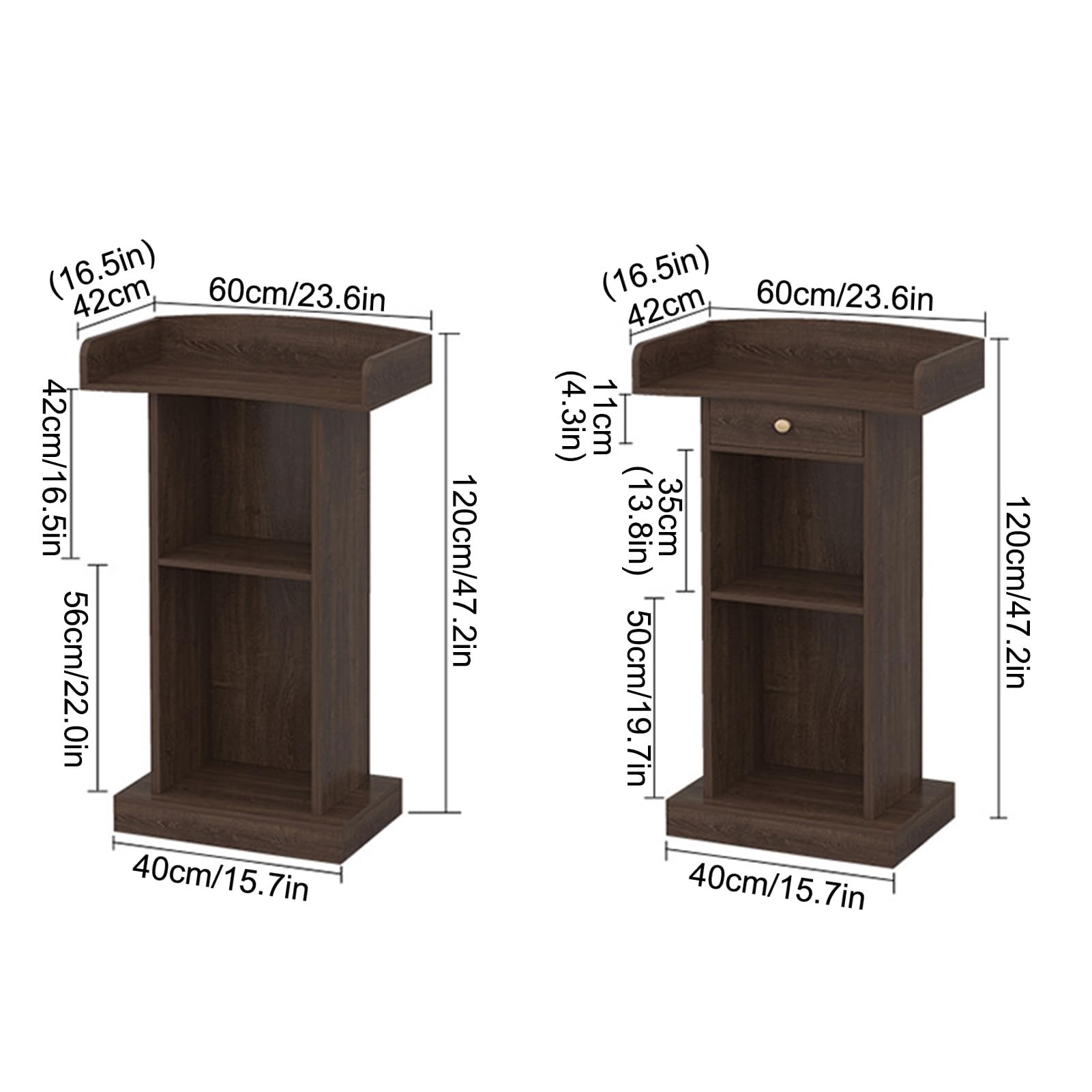 Drewniany stojak na podłogę, podium, stojące kazalnica,Oak