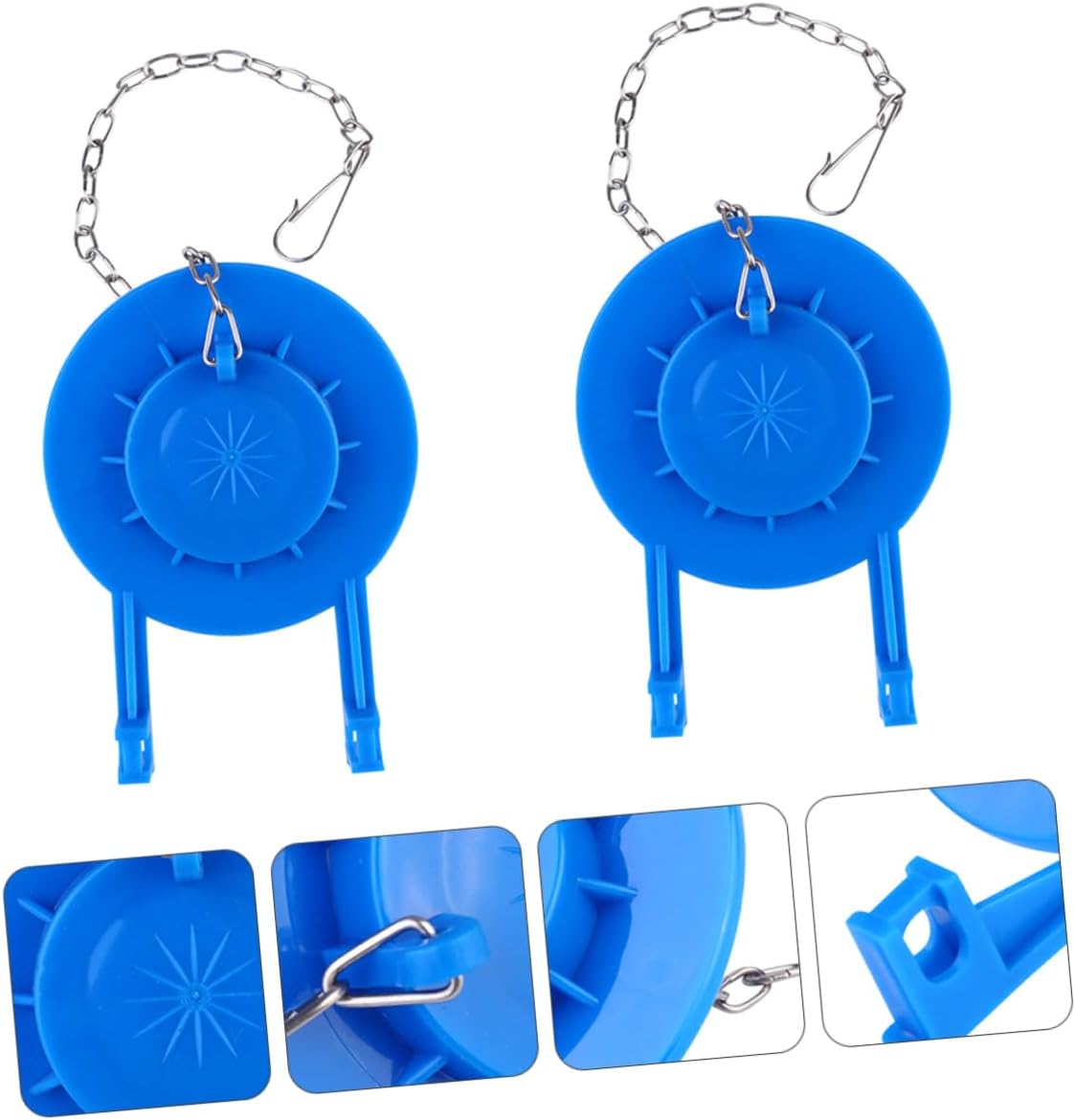 2pcs Toilet Pvc Flapper Replacement Flapper with Chain for Efficient Water Saving Bathroom