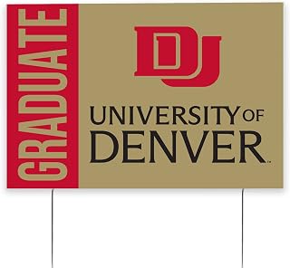 Desert Cactus University of Denver Pioneers 12x18" Graduate Graduation Celebration Yard Sign Graduates Outdoor Lawn Display with Stakes (Grad Sign 3)