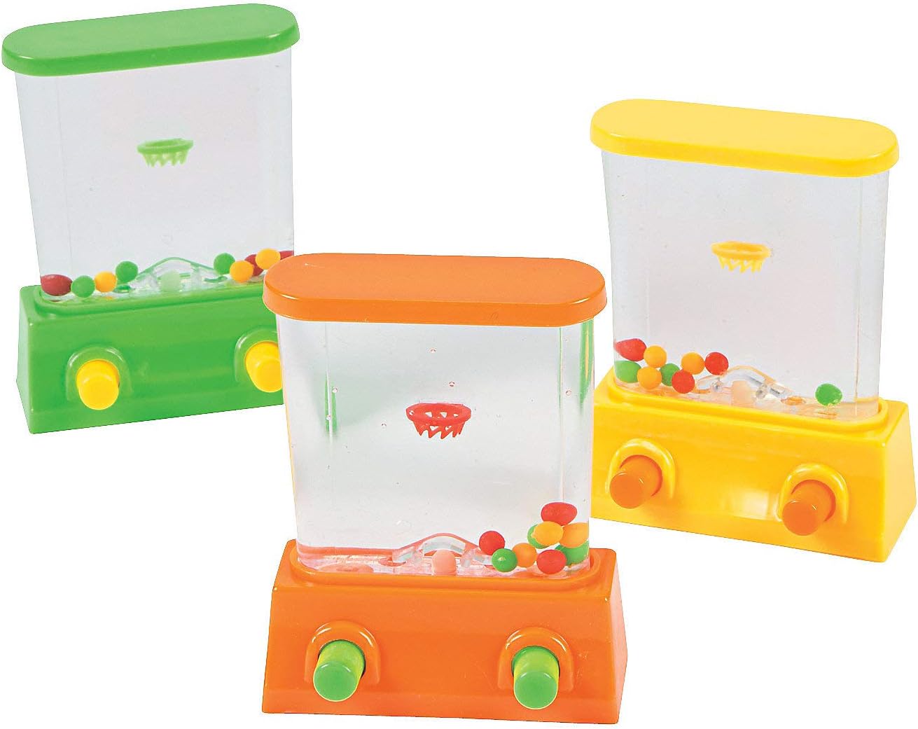 Fun Express Mini Water Basketball Games - Set of 12 Handheld Toys - Fun Party Favor Toys | Camp | Birthday | Sleepover - Assorted (Pack of 2)