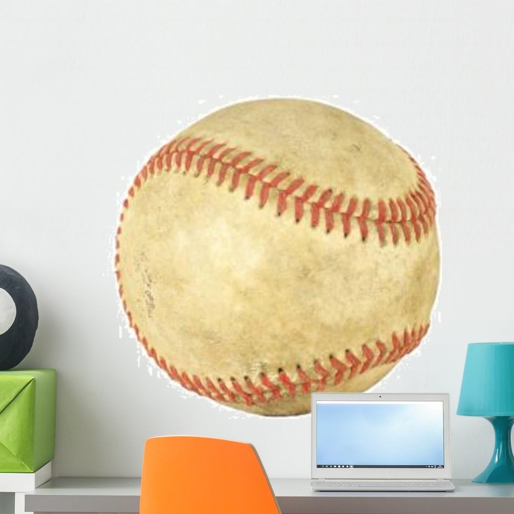 Wallmonkeys FOT-27574542-24 WM247678 Baseball Peel and Stick Wall Decals, 24" W x 16" H-Medium