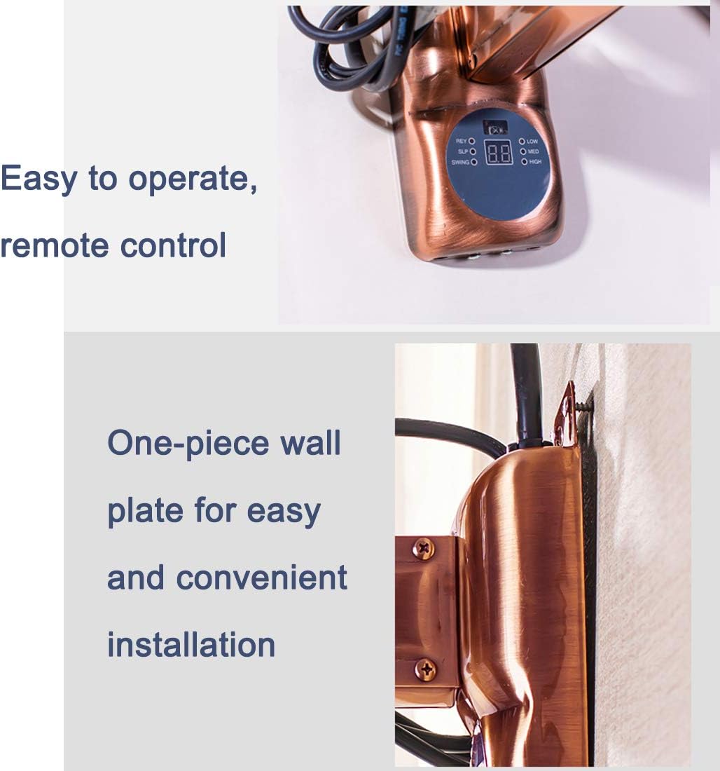 Cooling Silent Oscillating Fan - Wall Mounted Fan with Remote Control - Home/Industrial/Office/Gym Summer Cooling