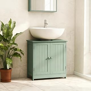 23.5" Dark Green Under Sink Bathroom Vanity Cabinet for Pedestal Sinks
