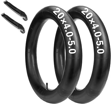 2-Pack 20/264.0-5.0 Fat Tire Bike Tubes Heavy Duty Bike Tube with AV 32mm Schrader Valve, Compatible with 20/264.0-5.0E-Bike/Road Bike/Mountain Bike