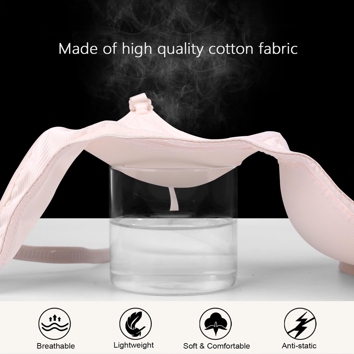 Phennie's Young Girl's Crop Bras Teen Wirefree Thin Cups Breathable Bra Cotton Brassiere