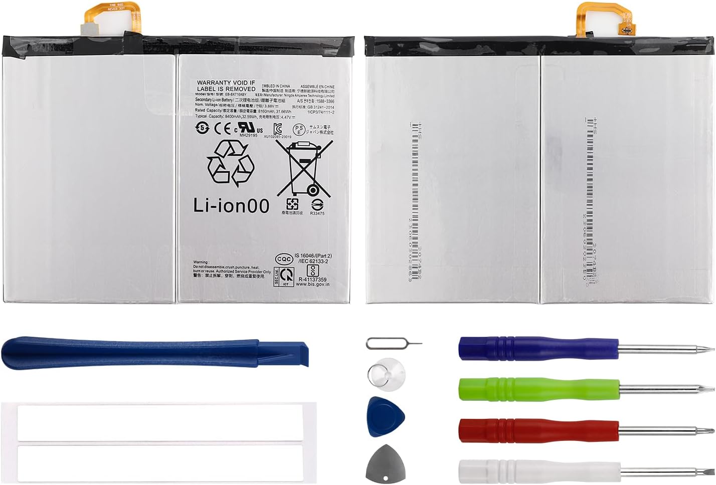 Duotipa New EB-BX716ABY Replacement Battery Compatible with Samsung Galaxy Tab S9 SM-X710, SM-X716B with Repair Toolkit