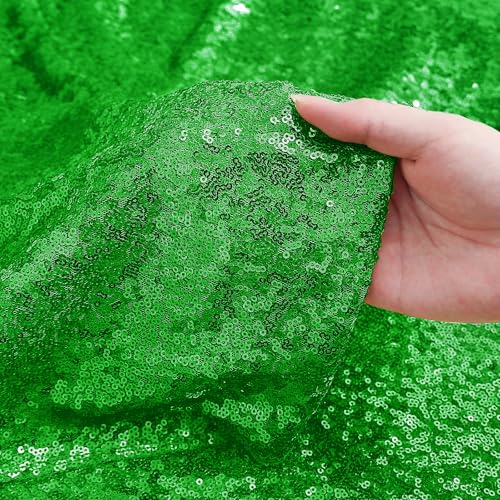 Sugargirl 10 Packs 12 x 72 inches Sequin Table Runner, Glitter Grass Green Table Runner for Birthday Party Supplies Wedding Holiday Celebration Event Decorations by Sugargirl - Used condition - Image 6